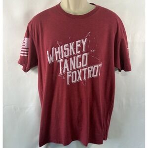 Grunt Style Large Whiskey Tango Foxtrot WTF This We'll Defend USA T Tee Shirt